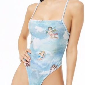 Motel Velvet Cherub Thong Bodysuit